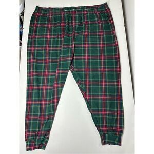 PJ Place Women’s Pajama Pants Red Green  Adult Christmas Holiday Size 3XL Cotton